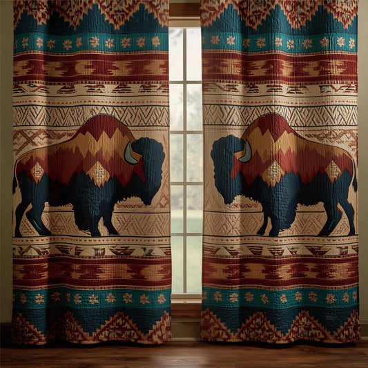 Majestic Bison Quilted Curtains GFTOTG2727