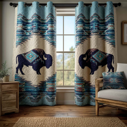 Majestic Bison Quilted Curtains GFTOTG2728