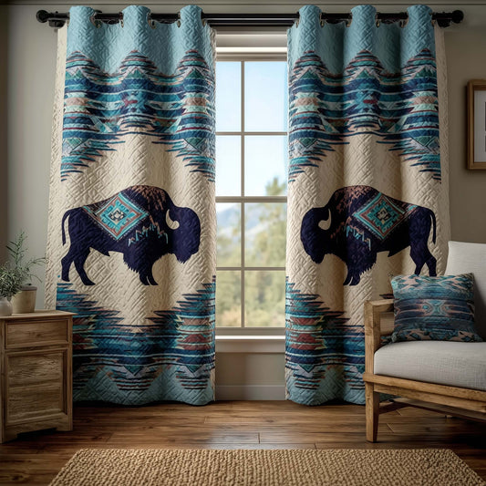 Majestic Bison Quilted Curtains GFTOTG2728