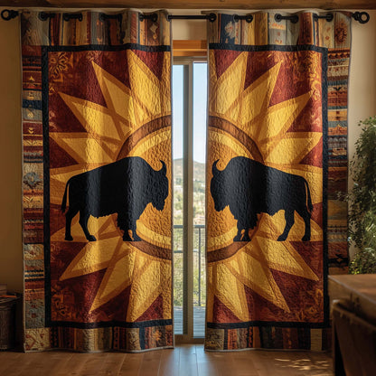 Majestic Bison Quilted Curtains GFTOTG2729