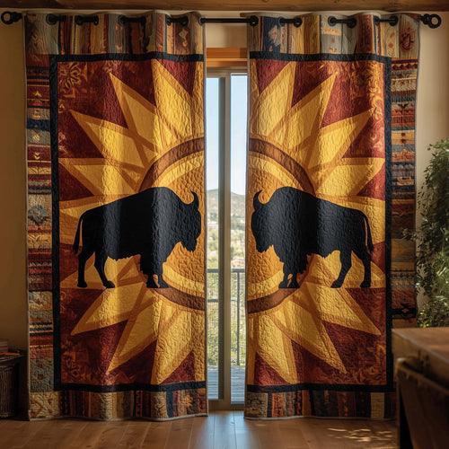 Majestic Bison Quilted Curtains GFTOTG2729