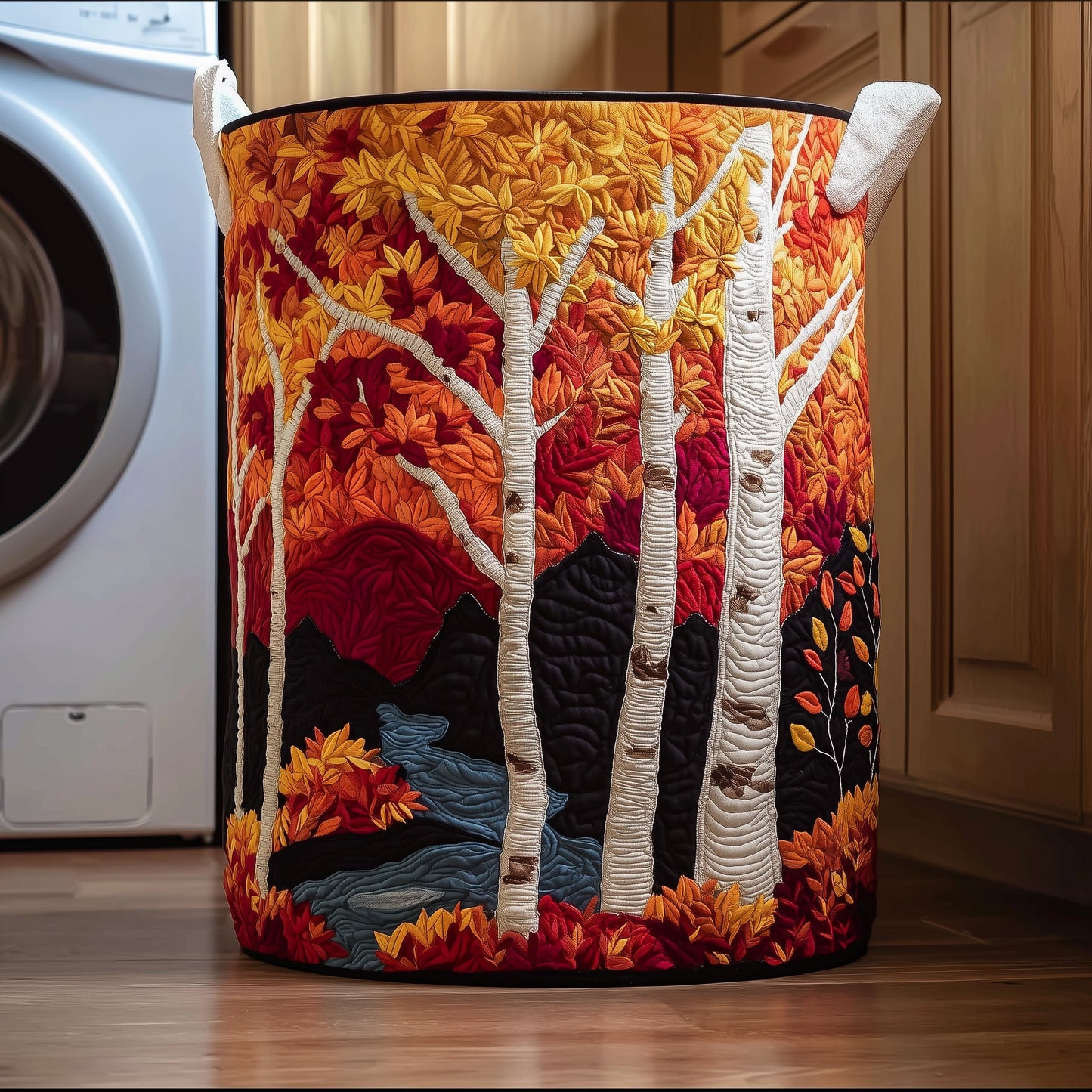 Birch Forest Quilted Laundry Basket GFTOTG273
