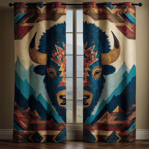 Majestic Bison Quilted Curtains GFTOTG2730