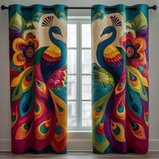 Colorful Feathers Quilted Curtains GFTOTG2776