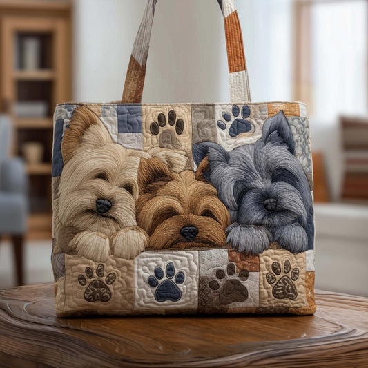 Adorable Yorkie Quilted Tote Bag GFTOTG2783