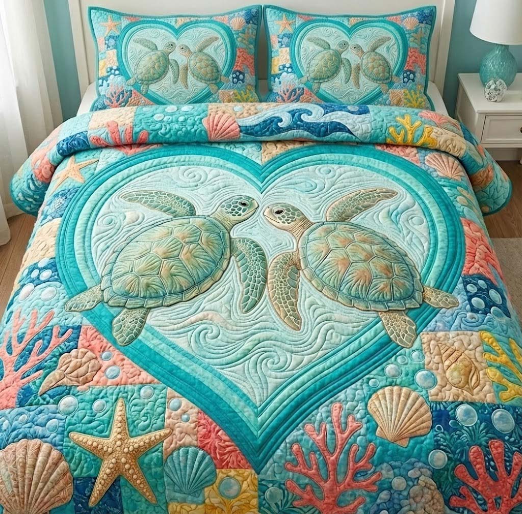 Ocean Pair 3-Piece Quilted Bedding Set GFTOTG2811