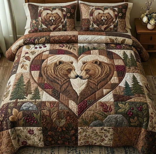 Bear Hugs 3-Piece Quilted Bedding Set GFTOTG2814