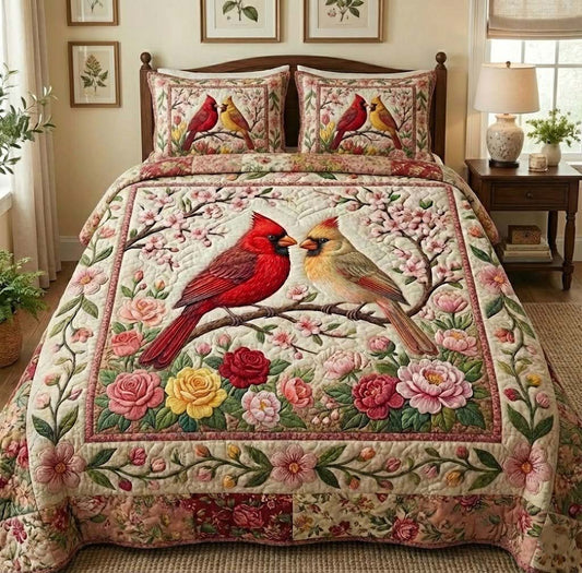 Crimson Heart Cardinals Duvet Cover Set GFTOTG2825