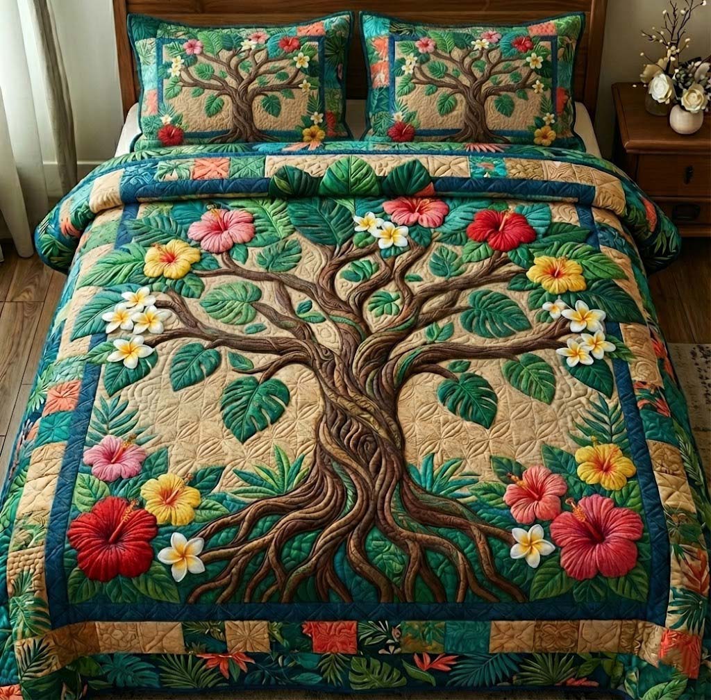 Tropical Tree of Life Duvet Cover Set GFTOTG2836