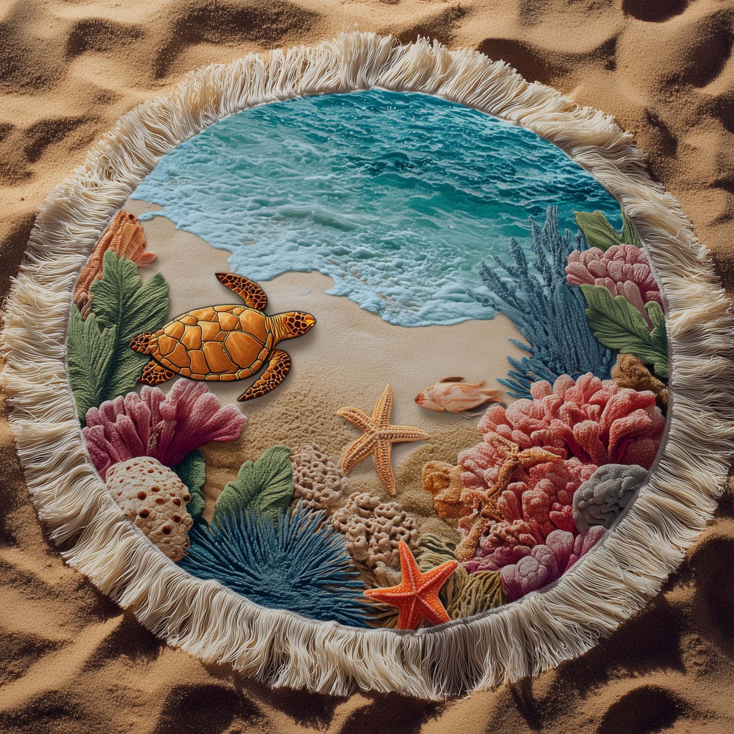 Sea Whisper Round Beach Towel GFTOTG2874