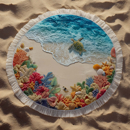Sea Whisper Round Beach Towel GFTOTG2875