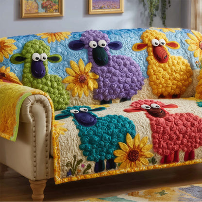 Funky Sheep Quilted Sofa Cover GFTOTG2901