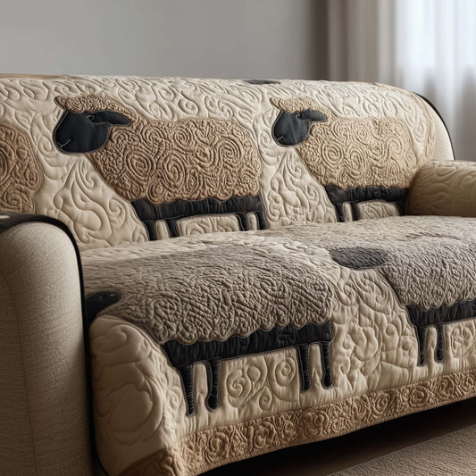 Peaceful Sheep Quilted Sofa Cover GFTOTG2903