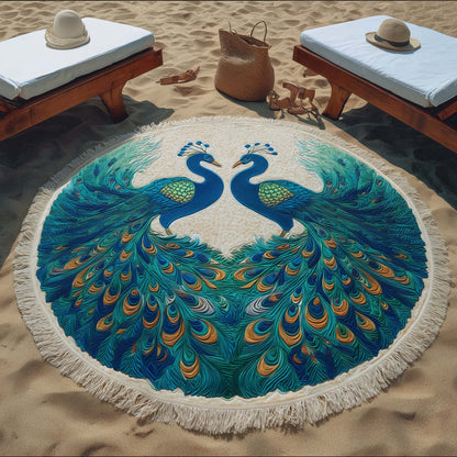 Peacock Round Beach Towel GFTOTG2944