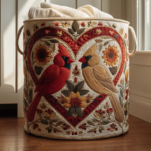 Cardinal Pair Quilted Laundry Basket GFTOTG2950
