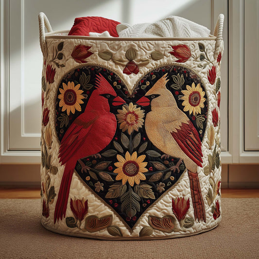 Cardinal Pair Quilted Laundry Basket GFTOTG2951