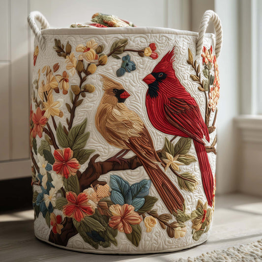 Cardinal Pair Quilted Laundry Basket GFTOTG2952