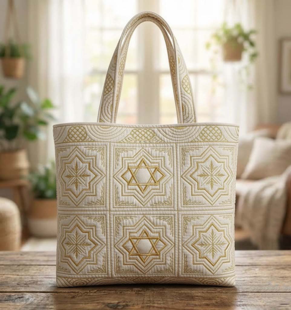 Star of David Quilted Tote Bag GFTOTG2958