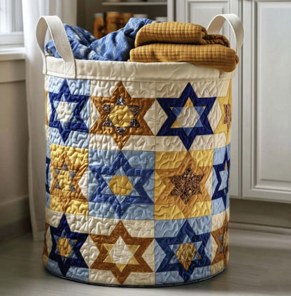 Star of David Quilted Laundry Basket GFTOTG3021