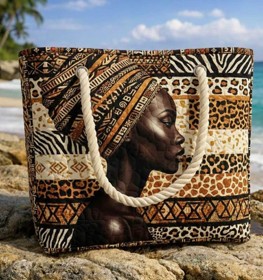 Melanin Queen Quilted Beach Bag GFTOTG3051