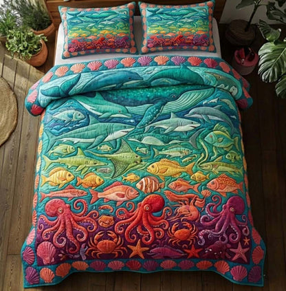 Ocean Spirits 3-Piece Quilted Bedding Set GFTOTG3062