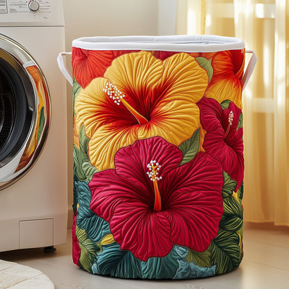 Hibiscus Glow Quilted Laundry Basket GFTOTG315
