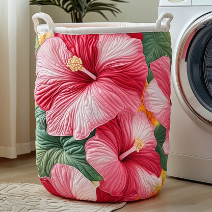 Hibiscus Glow Quilted Laundry Basket GFTOTG317