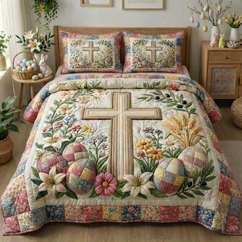 Easter Joy 3-Piece Quilted Bedding Set GFTOTG3342