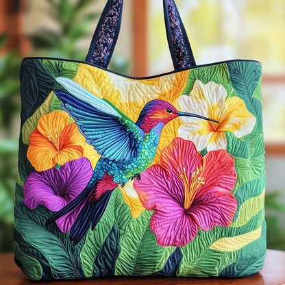 Blooming Hummingbird Quilted Tote Bag GFTOTG346
