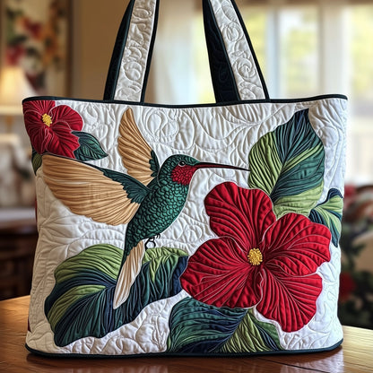 Blooming Hummingbird Quilted Tote Bag GFTOTG347