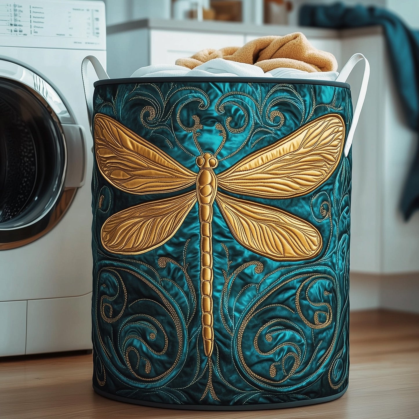 Dreamy Dragonfly Quilted Laundry Basket GFTOTG377