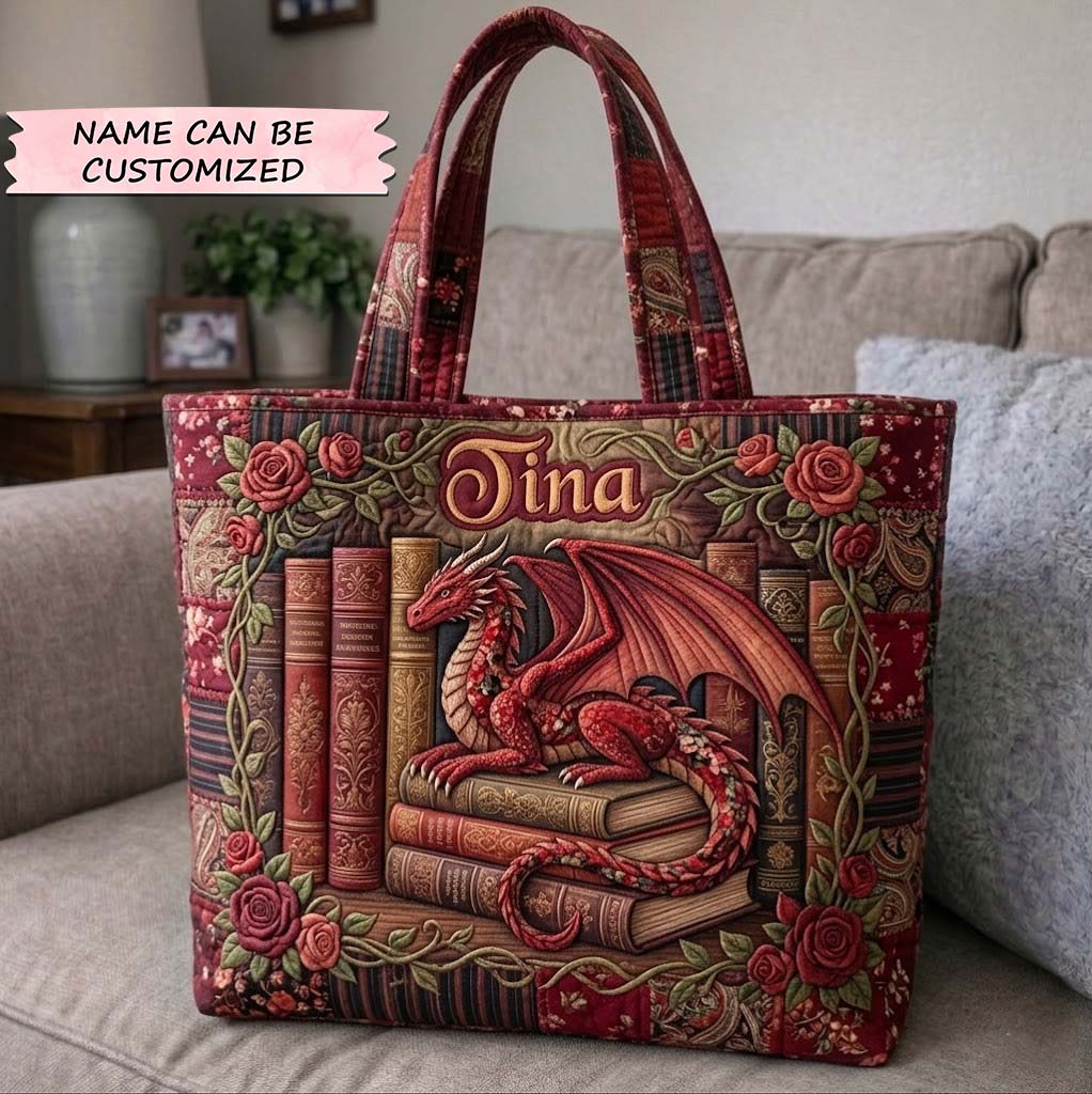 Bookish Quilted Tote Bag QTCUZ GFTOTG3842