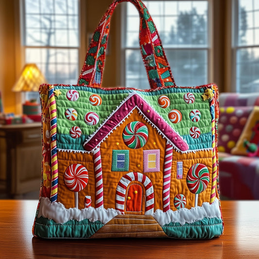 Sweet Gingerbread House Quilted Tote Bag GFTOTG408