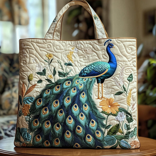 Majesty Peacock Quilted Tote Bag GFTOTG421