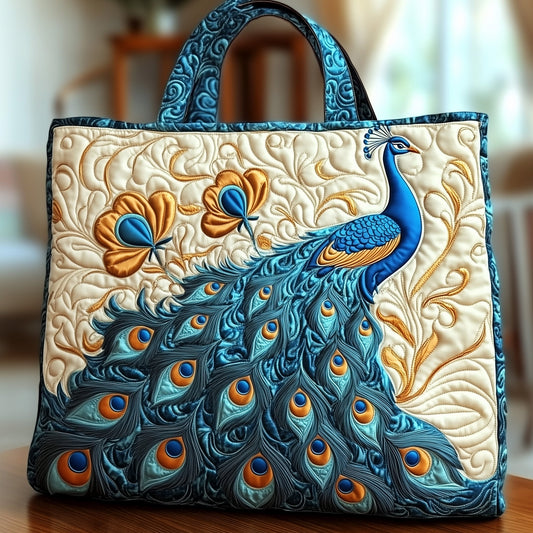 Majesty Peacock Quilted Tote Bag GFTOTG422