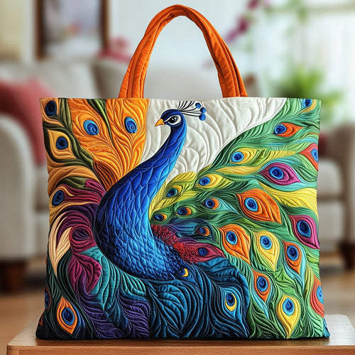 Majesty Peacock Quilted Tote Bag GFTOTG424