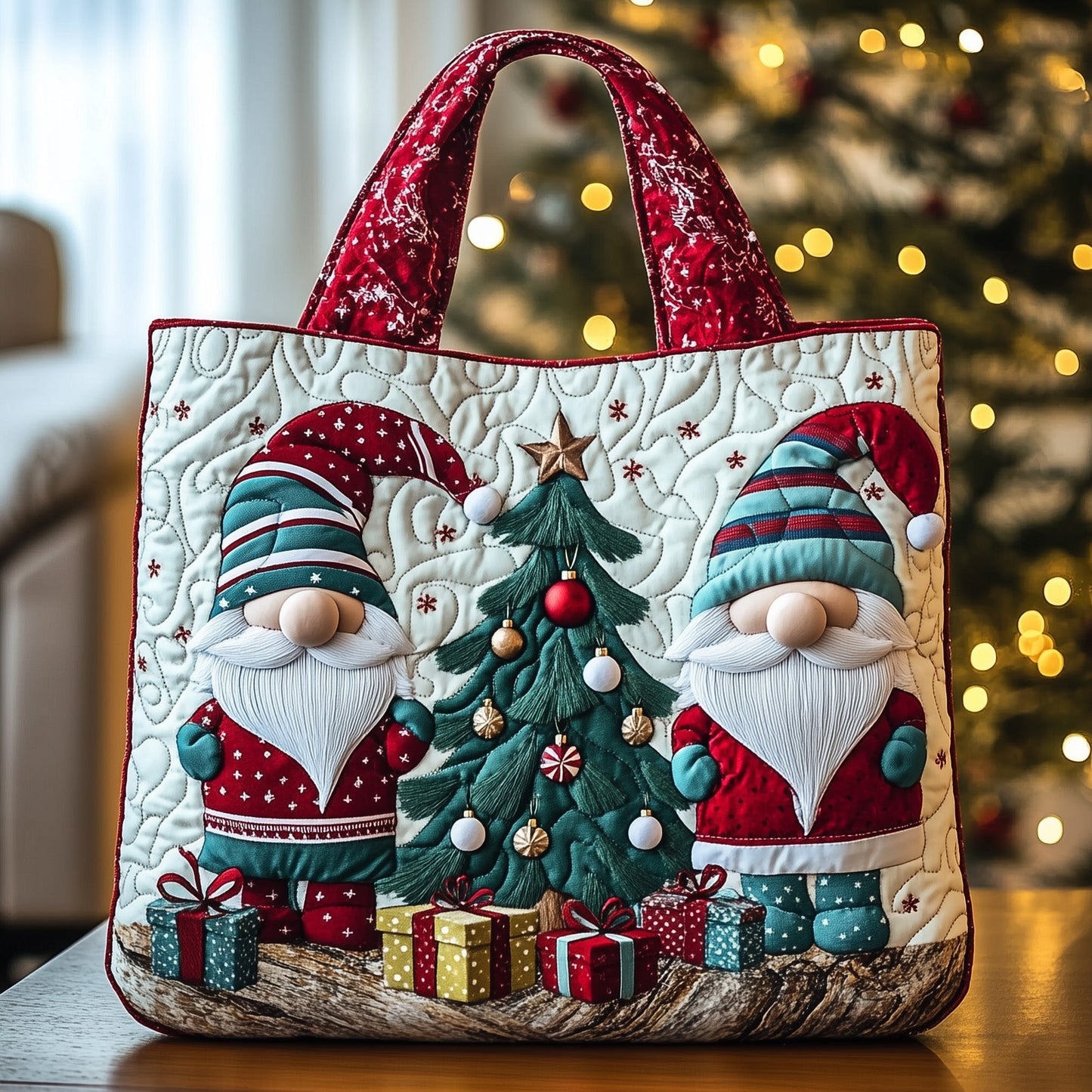 Christmas Gnomes Quilted Tote Bag GFTOTG456