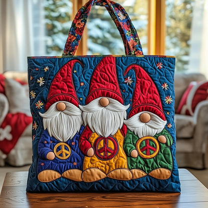 Hippie Gnomes Quilted Tote Bag GFTOTG458