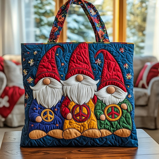 Hippie Gnomes Quilted Tote Bag GFTOTG458