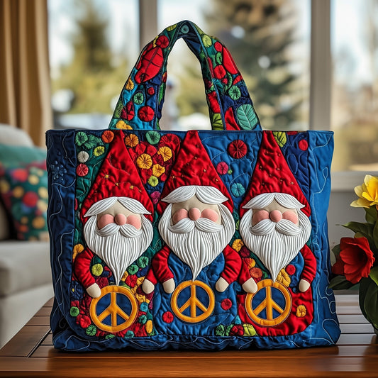Hippie Gnomes Quilted Tote Bag GFTOTG459