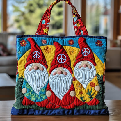 Hippie Gnomes Quilted Tote Bag GFTOTG461