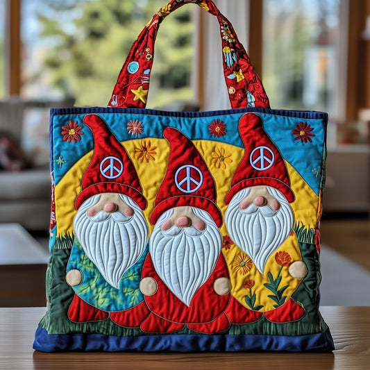 Hippie Gnomes Quilted Tote Bag GFTOTG461