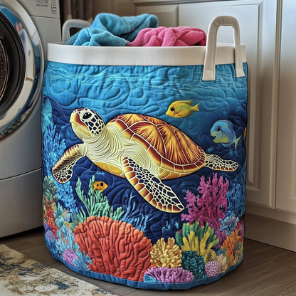 Sea Turtle Quilted Laundry Basket GFTOTG478