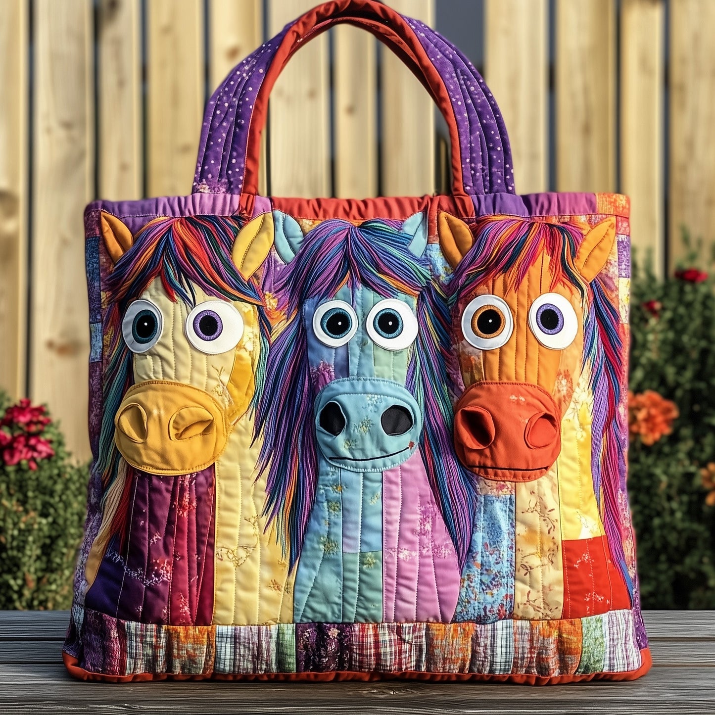 Funky Horse Quilted Tote Bag GFTOTG499