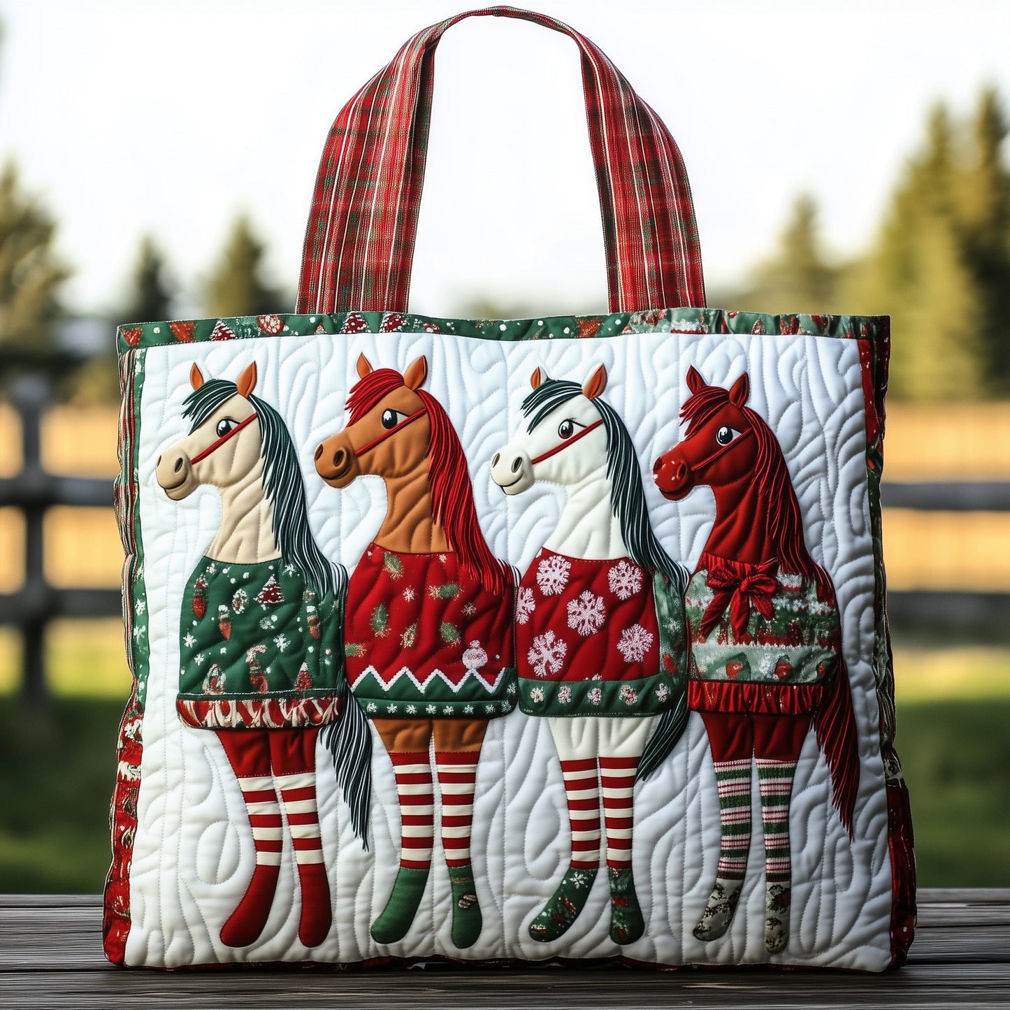 Funky Horse Quilted Tote Bag GFTOTG504