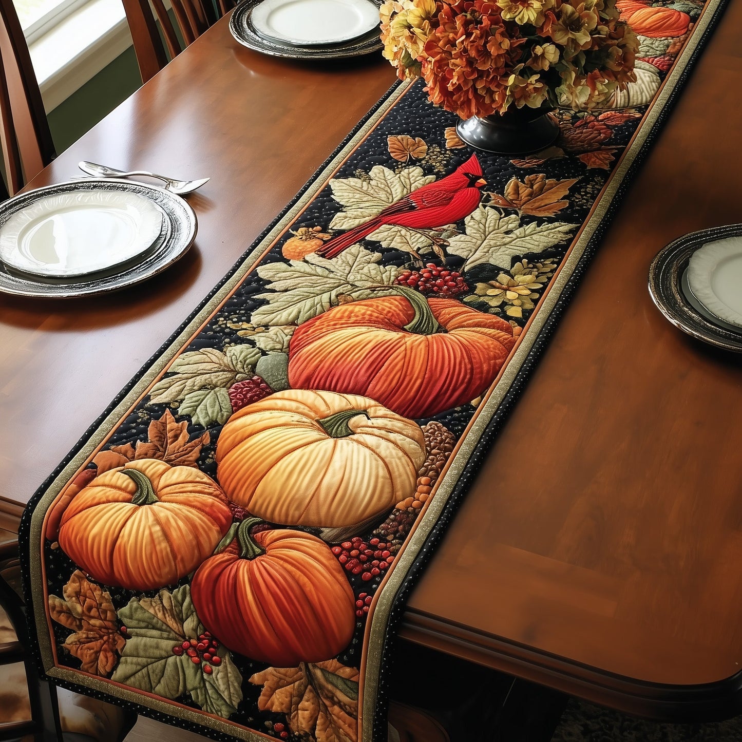 Autumn Harvest Quilted Table Runner GFTOTG50