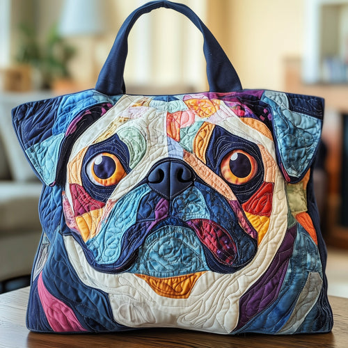 Adorable Pug Quilted Tote Bag GFTOTG535