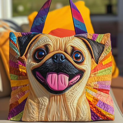 Adorable Pug Quilted Tote Bag GFTOTG538