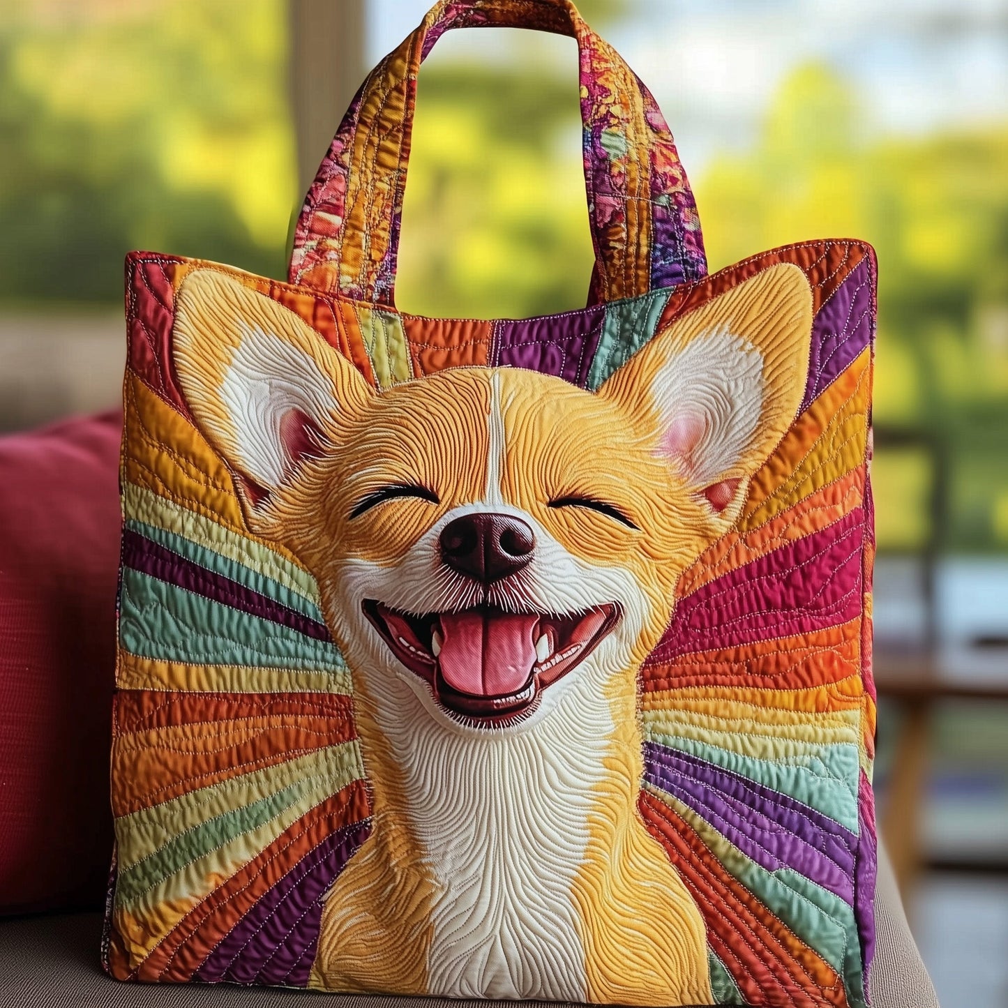 Whimsical Chihuahua Quilted Tote Bag GFTOTG544