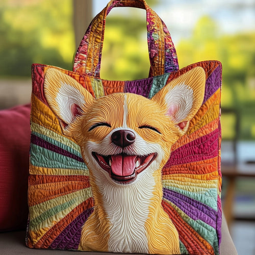 Whimsical Chihuahua Quilted Tote Bag GFTOTG544